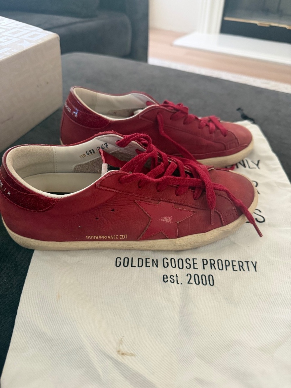 Golden Goose Super Star Red (size 38)